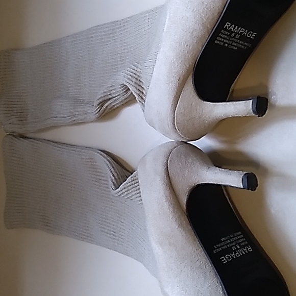 Vintage, Rampage, Fabric, Upper Balance, Beige Boots, beautiful - Picture 6 of 11